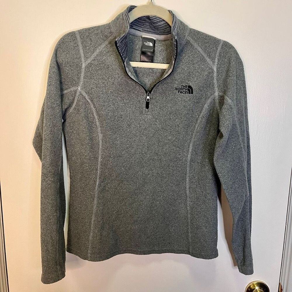 The North Face Grey Quarter Zip Pullover Women’s Small